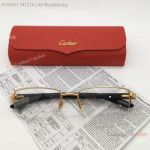 Clone Premiere Cartier Eyeglasses 8101031 Half frame Wooden leg